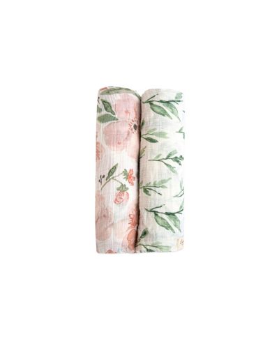 Crane Baby Baby Girls Parker Swaddle Wraps, Pack of 2