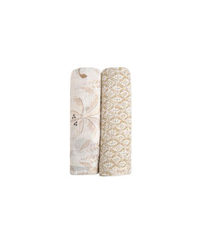 Crane Baby Baby Boys or Baby Girls Kendi Swaddle Wraps, Pack of 2