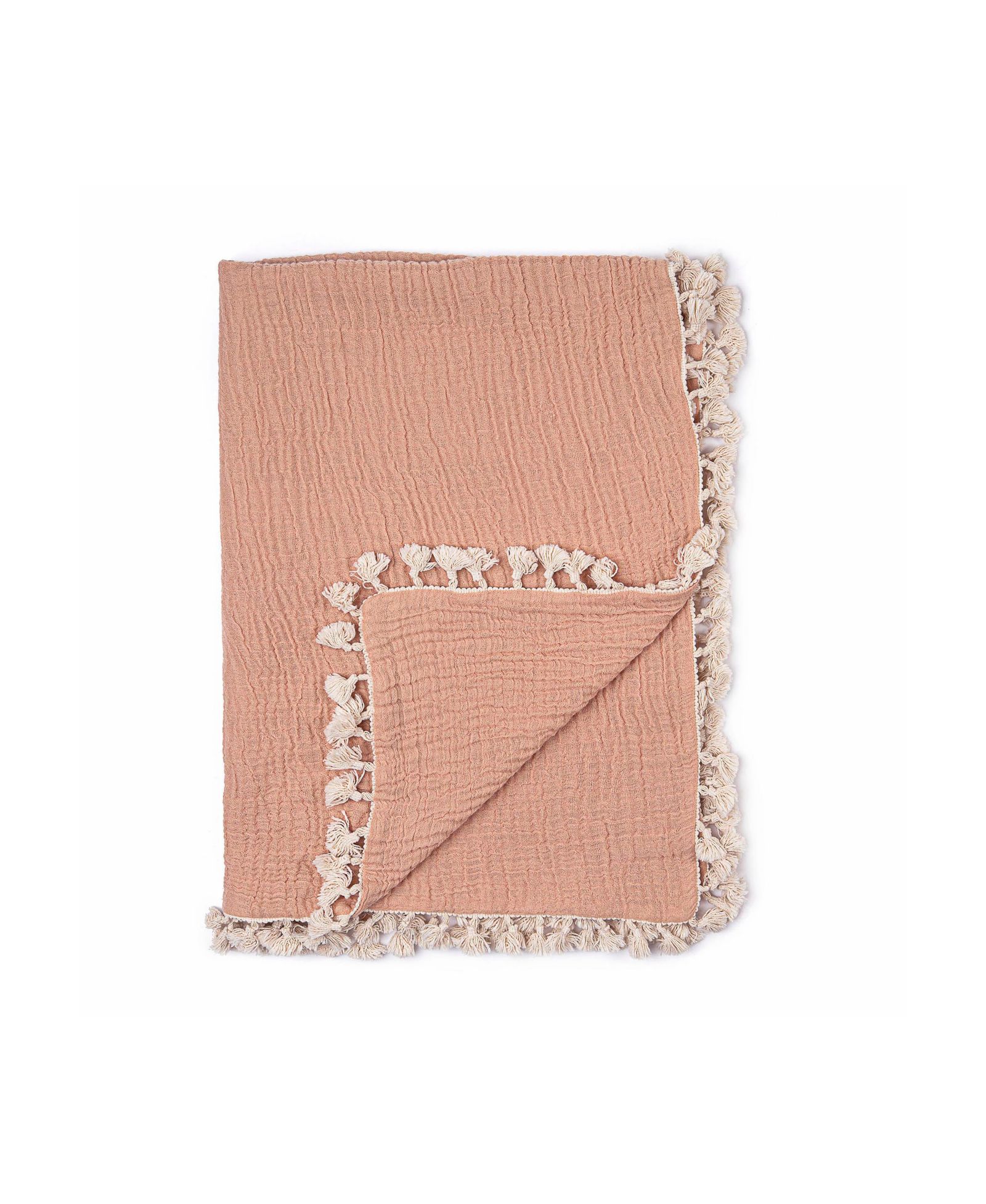 Детское муслиновое одеяло Crane Baby Baby Girls 6 Layer Muslin Tassel