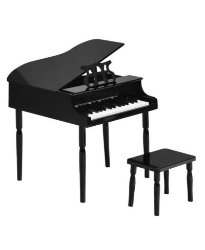 Детское игрушечное пианино 30-Key Classic Baby Grand Wood с банкеткой и музыкальной стойкой