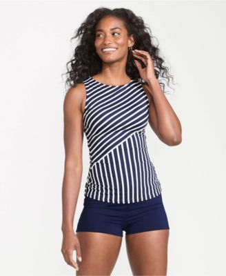 Lands' End Женский купальник-танкини High Neck UPF 50 Sun Protection, D-Cup