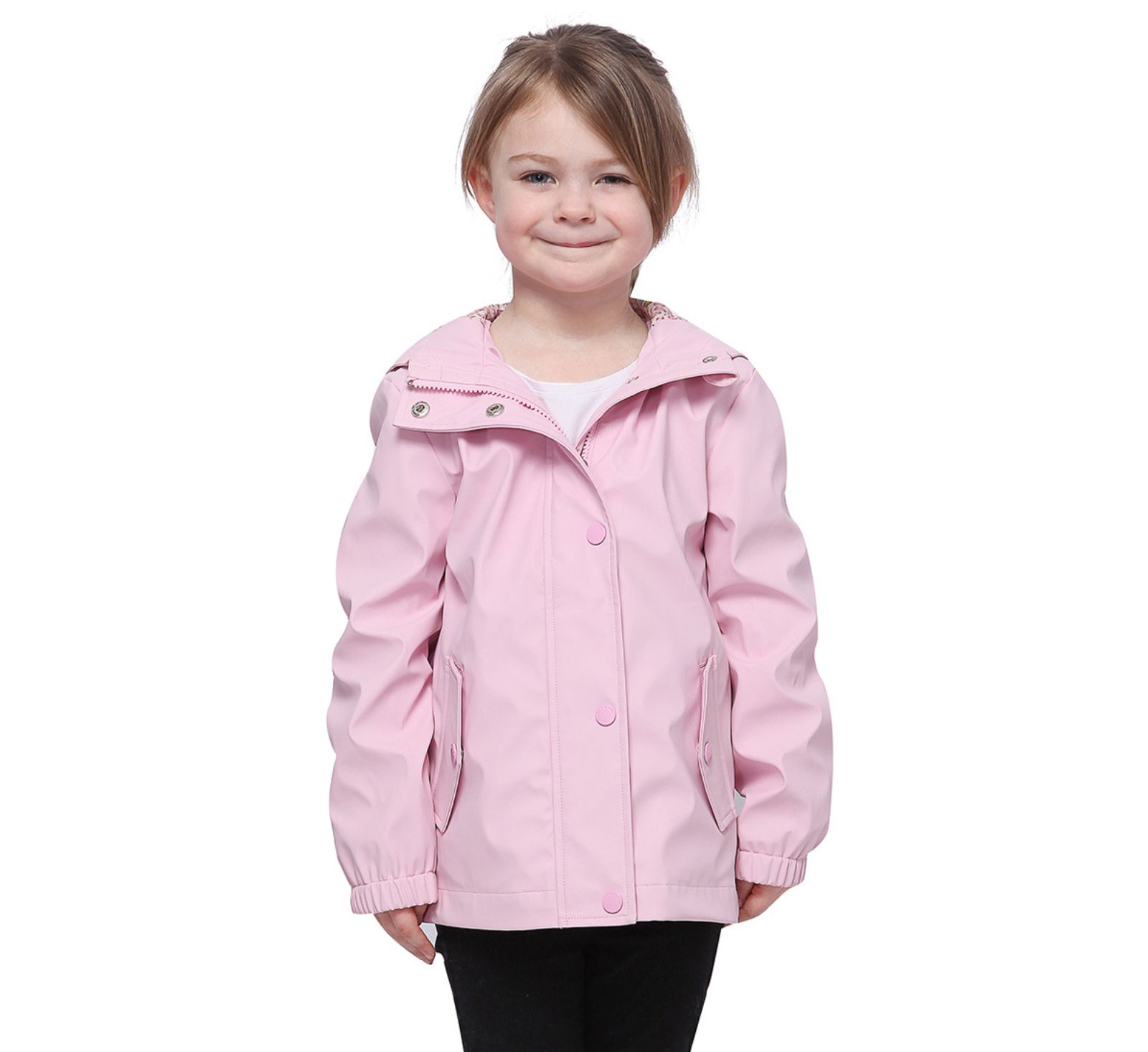 Rokka&Rolla Little and Big Girls' Waterproof Rain Coat Rubberized Jacket