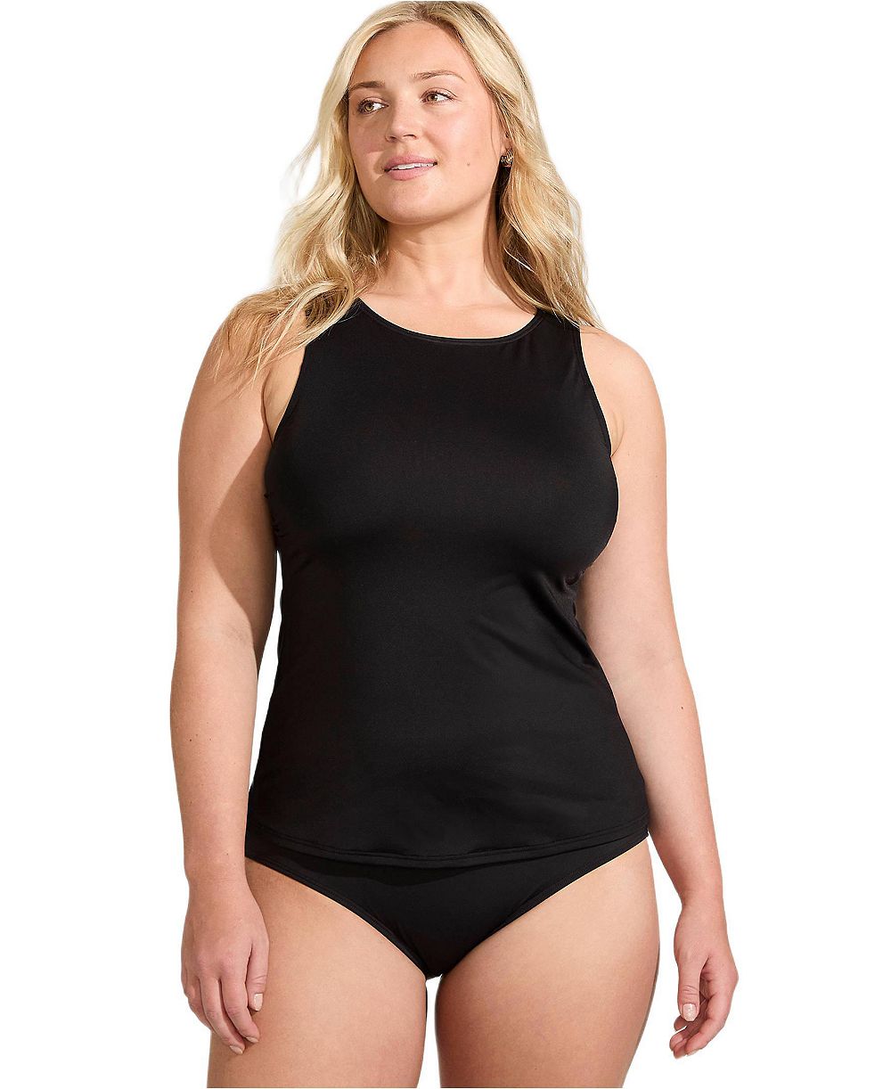 Танкини Lands' End Plus Size DDD-Cup High Neck UPF 50 Modest