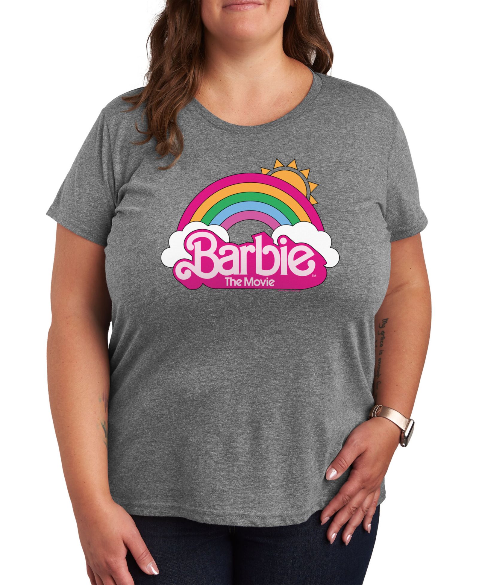 Hybrid Apparel Trendy Plus Size Barbie графическая футболка