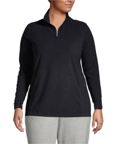 Lands' End флисовая кофта Anyweather с молнией на четверть, Plus Size
