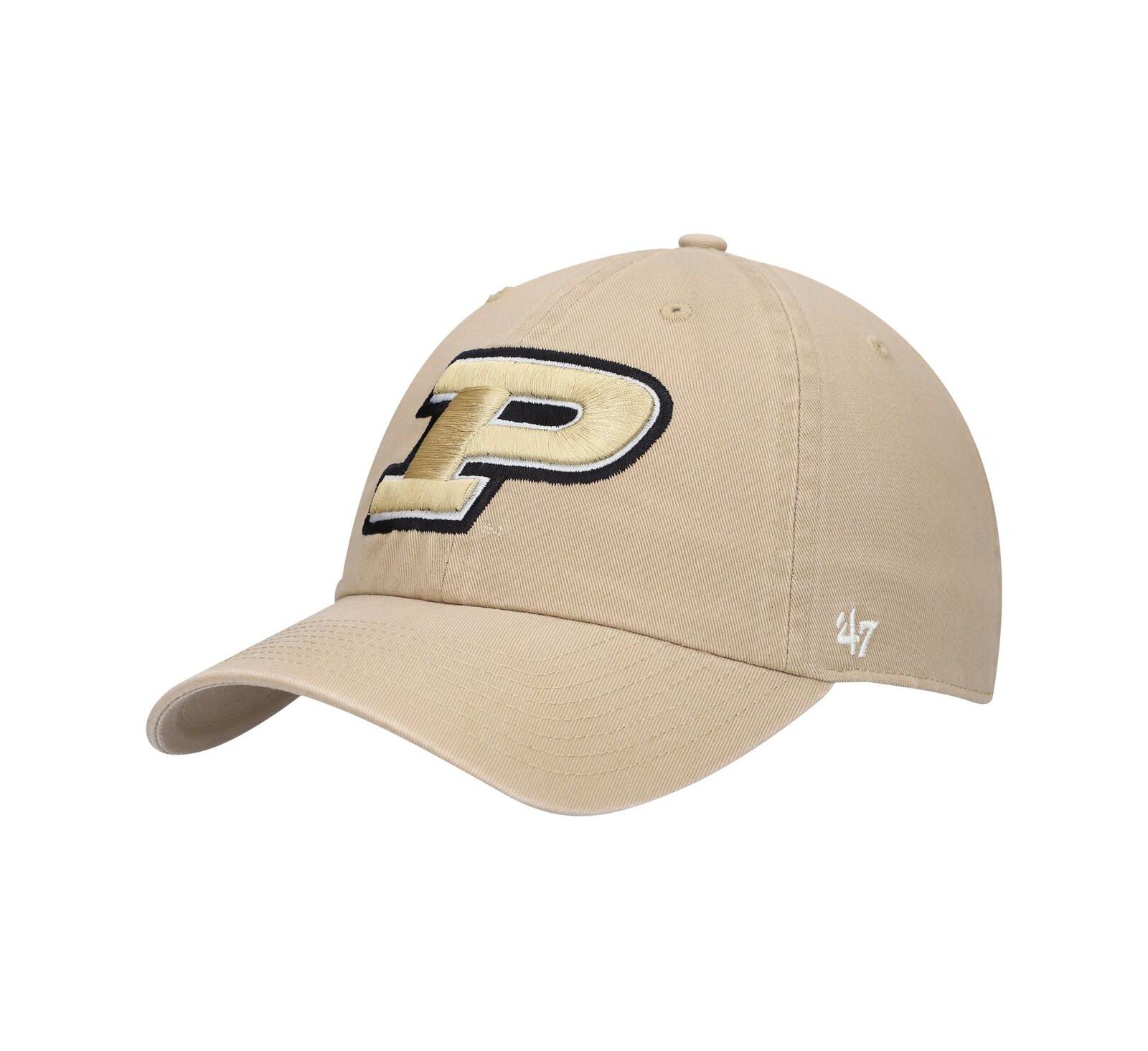 Men's '47 Brand Khaki Purdue Boilermakers Clean Up Adjustable Hat