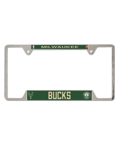 Wincraft Milwaukee Bucks Chrome Plated Metal License Plate Frame