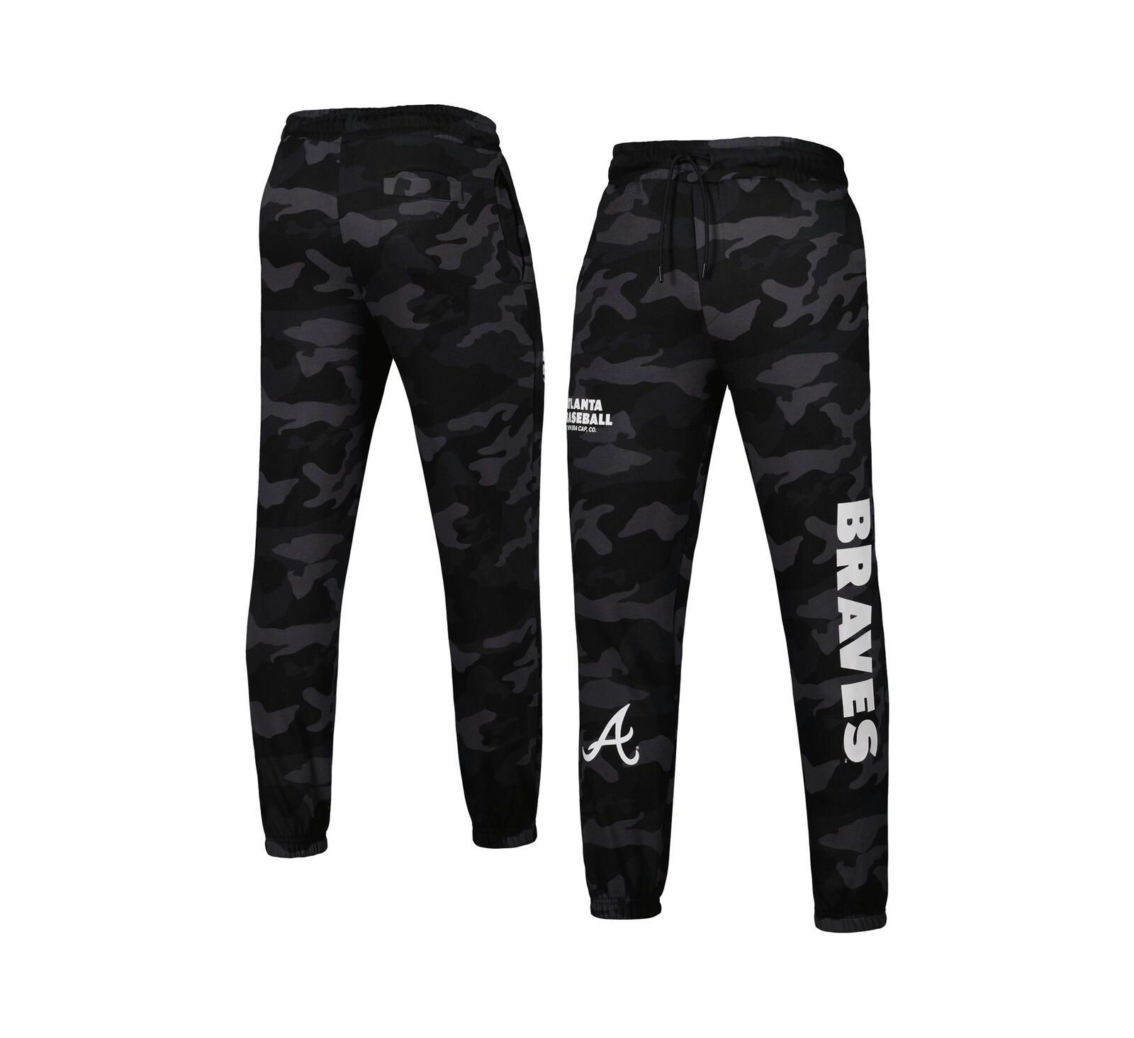 Men's New Era Black Atlanta Braves Camo Jogger Pants