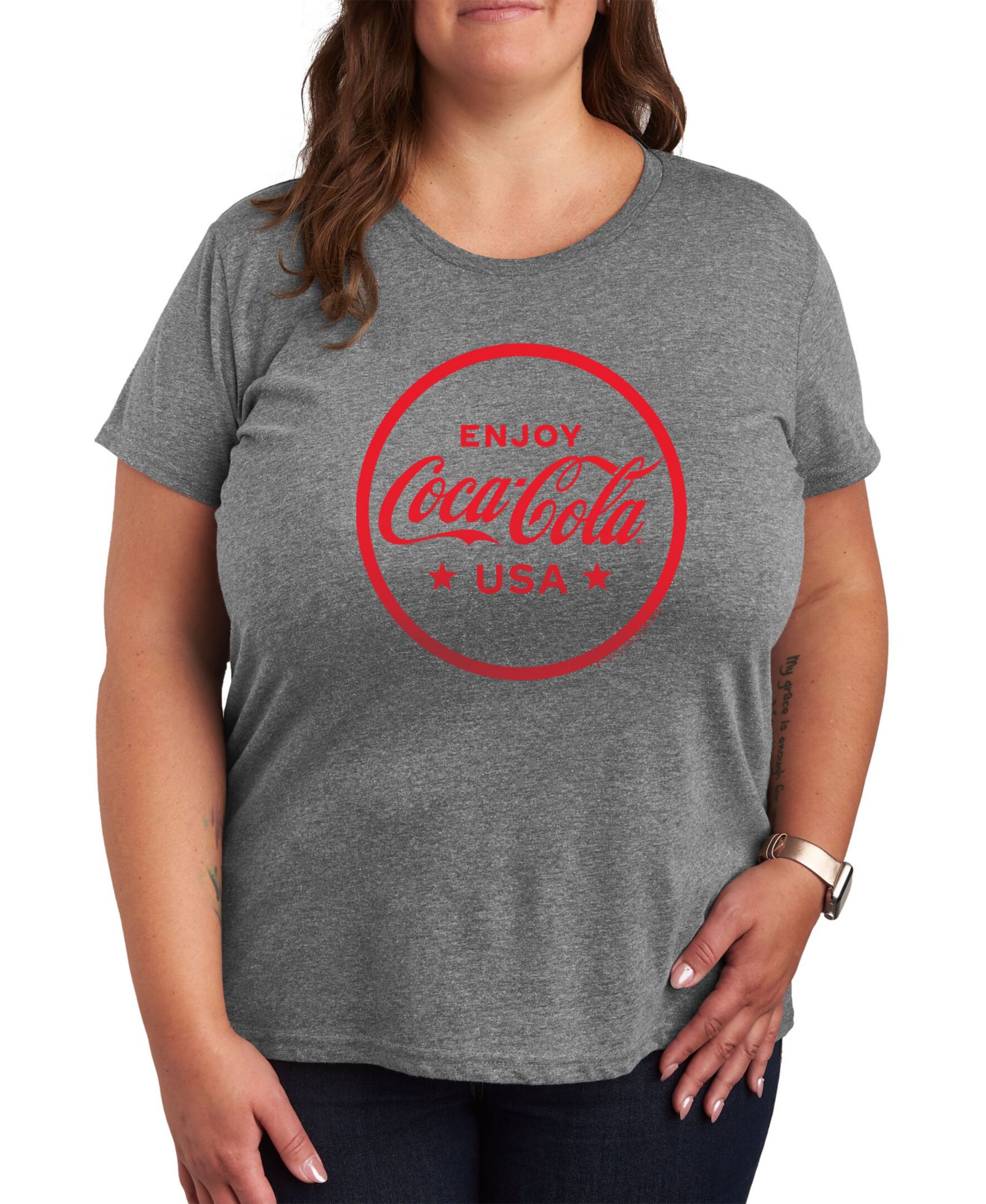 Hybrid Apparel модная футболка Plus Size с графическим принтом Coca Cola