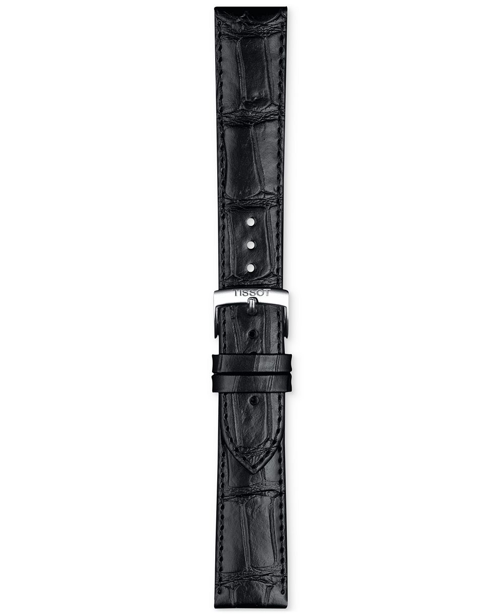 Сменный черный кожаный ремешок Tissot Official Interchangeable