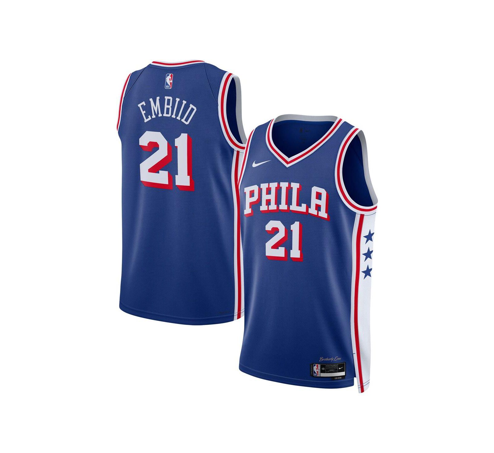 Nike Мужская и Женская джерси Tyrese Maxey Philadelphia 76ers Icon Edition
