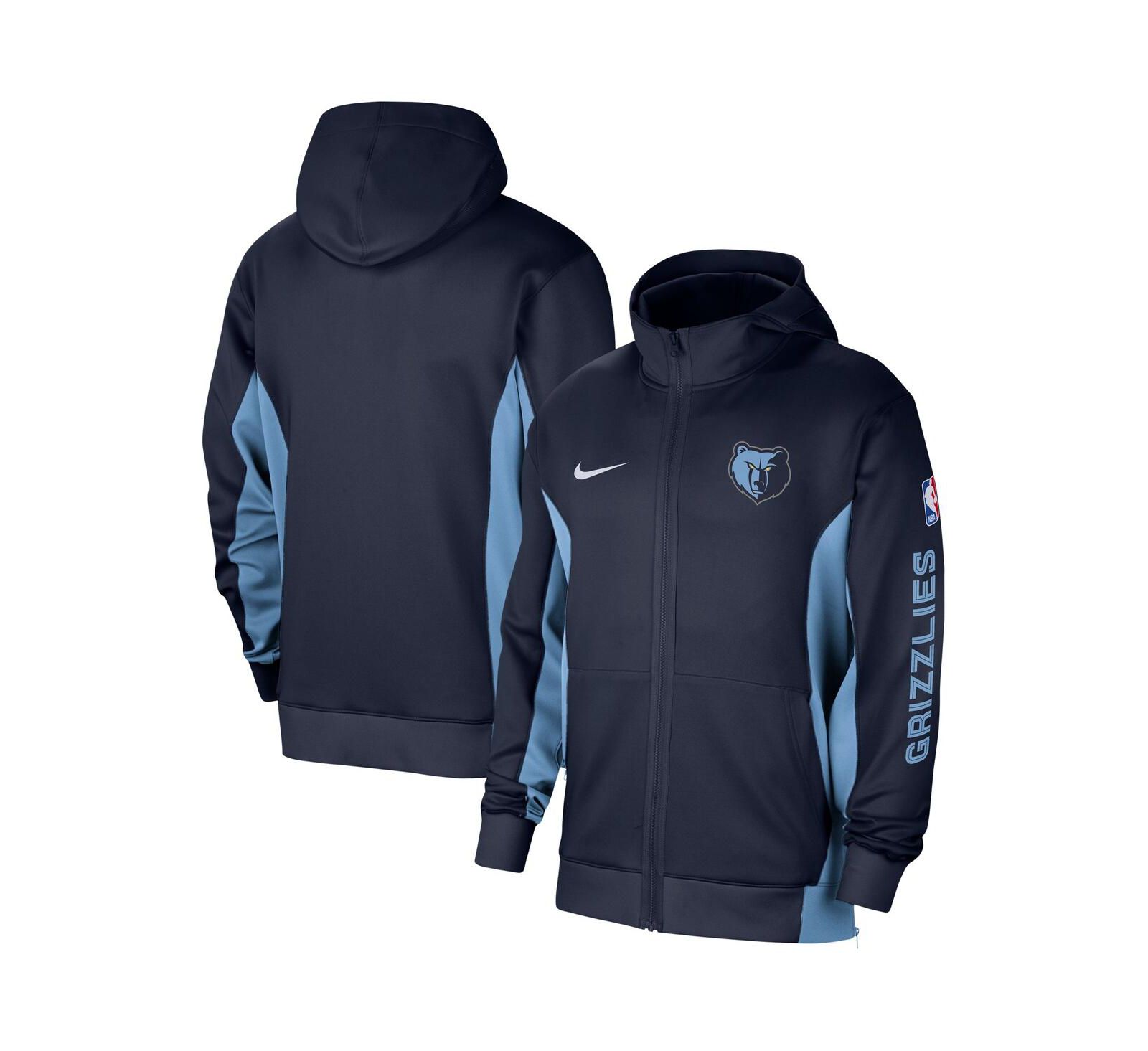 Men's Nike Navy Memphis Grizzlies 2023/24 Authentic Showtime Full-Zip Hoodie