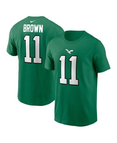 Men's Nike A.J. Brown Kelly Green Philadelphia Eagles Alternate Player Name & Number T-shirt