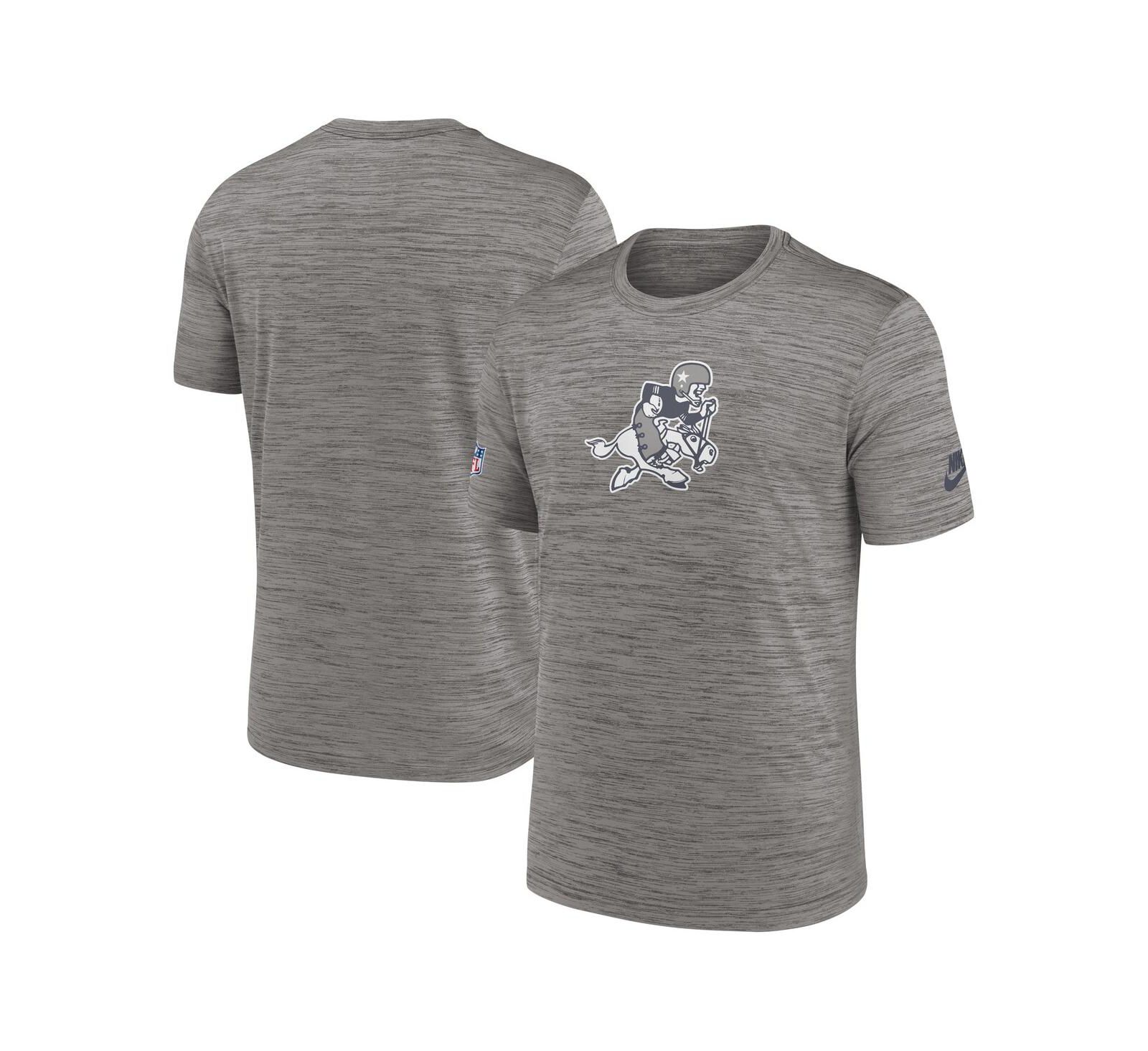 Men's Nike Heather Charcoal Dallas Cowboys 2023 Sideline Alternate Logo Performance T-shirt