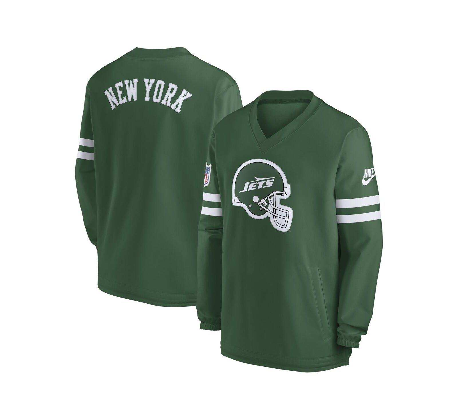 Мужская ветровка Nike New York Jets 2023 Sideline V-Neck Pullover Green