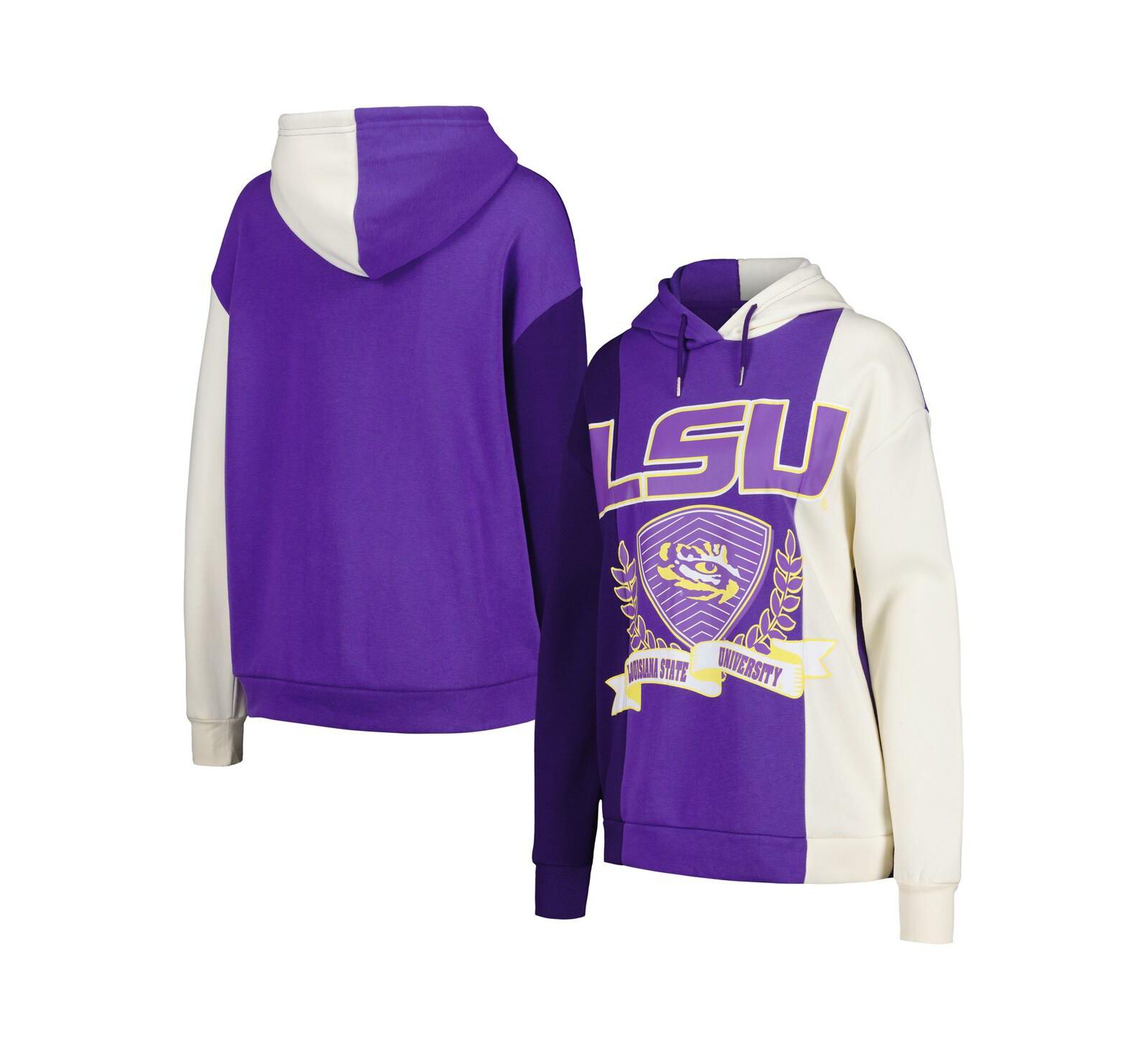 Women's Gameday Couture Purple LSU Tigers Hall of Fame Colorblock Pullover Hoodie