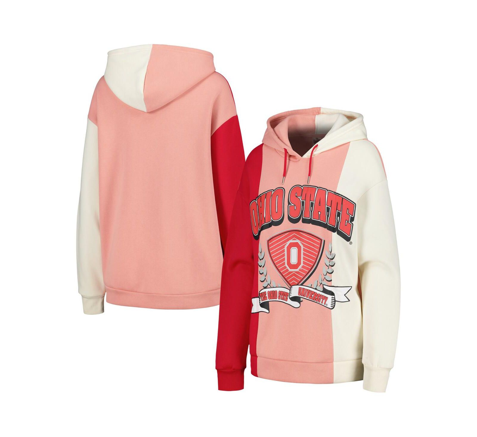 Women's Gameday Couture Scarlet Ohio State Buckeyes Hall of Fame Colorblock Pullover Hoodie