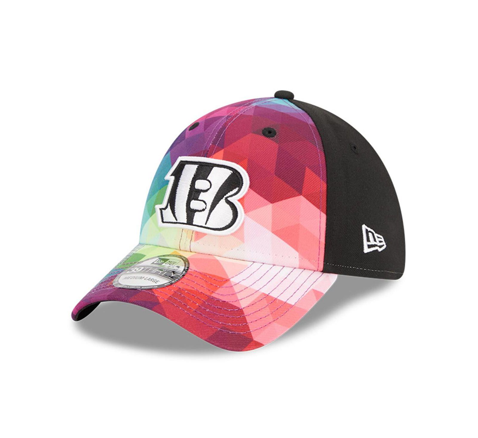 Мужская кепка New Era Pink Cincinnati Bengals 2023 NFL Crucial Catch 39THIRTY Flex