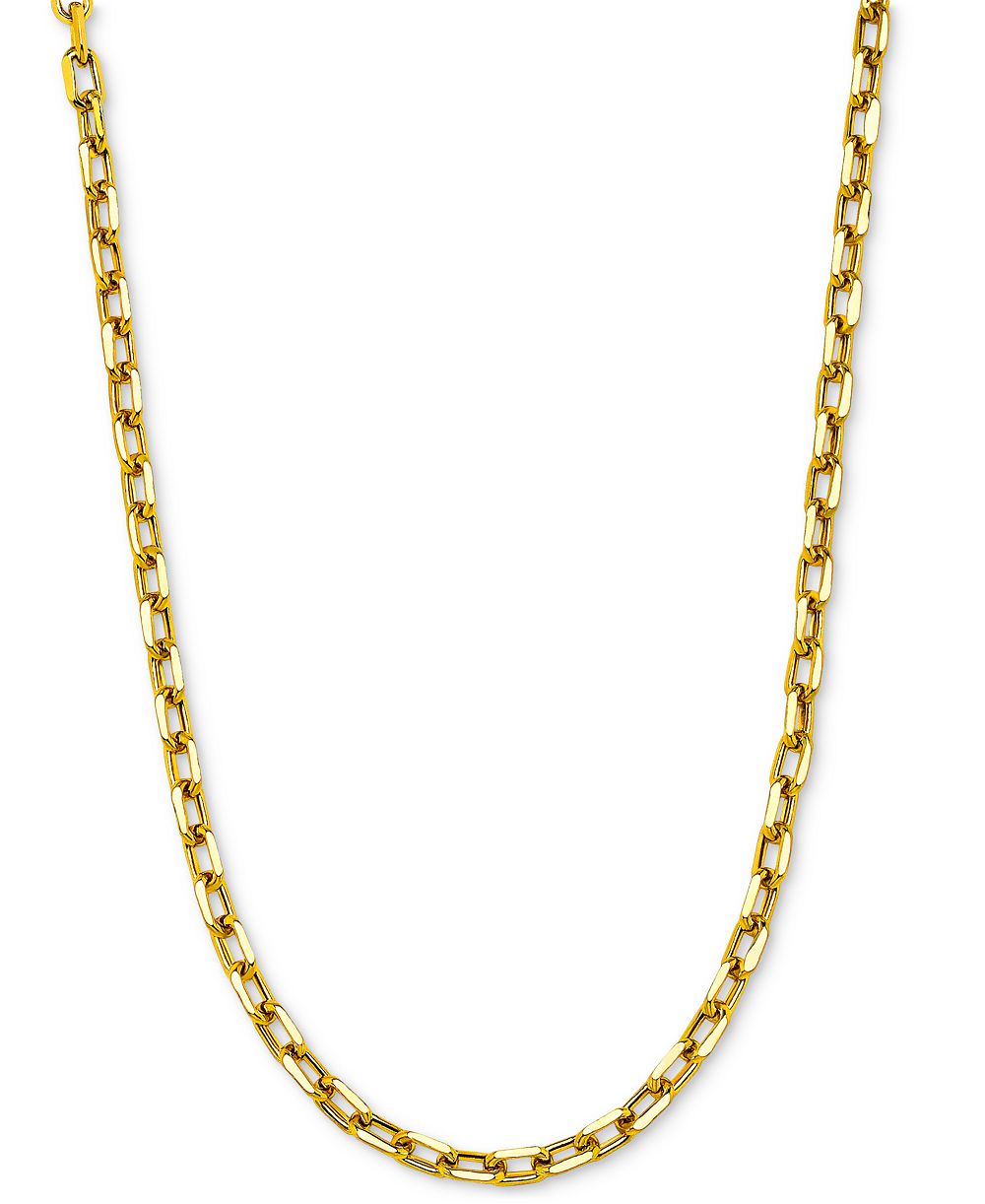 Цепочка-ожерелье Paperclip Link 20" из золота 14k
