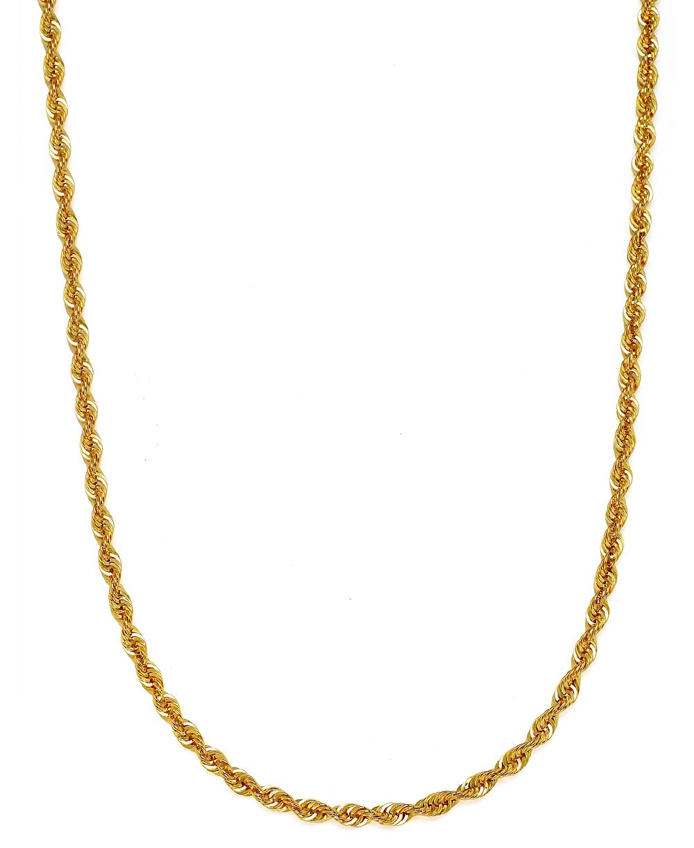 Sparkle Rope 20" Chain Necklace (3mm) in 14k Gold