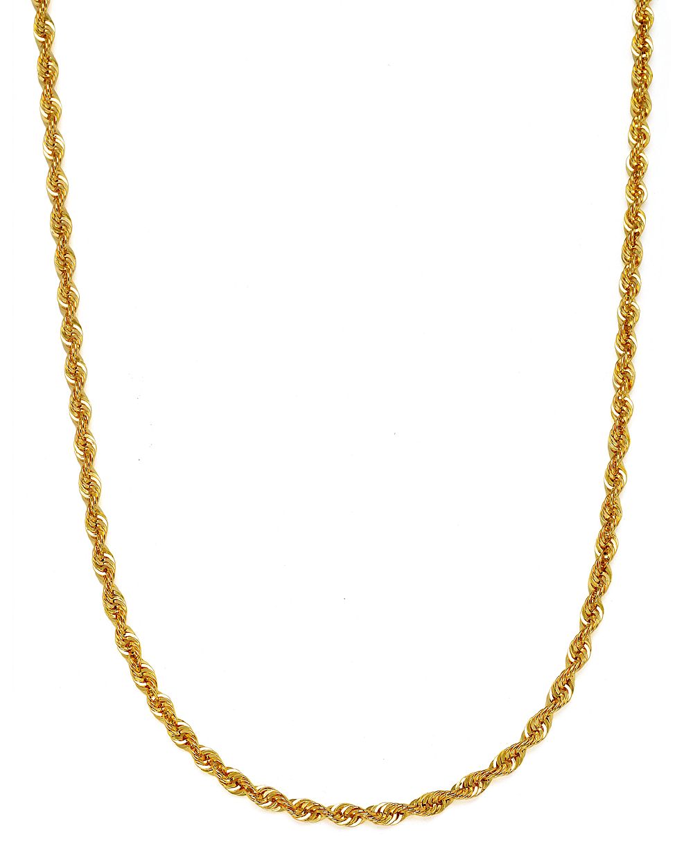 Цепочка ожерелье Sparkle Rope Link 22" (3mm) из золота 14k