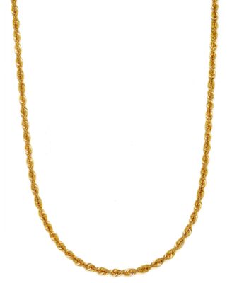 Цепочка ожерелье Sparkle Rope Link 22" (3mm) из золота 14k