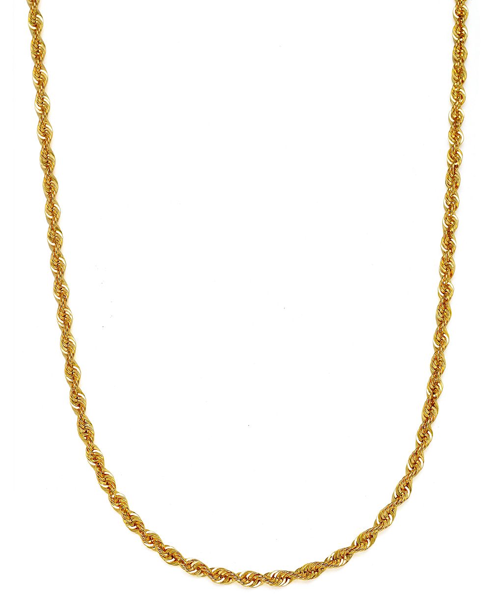 Цепочка-ожерелье Sparkle Rope Link 24" (3mm) в золоте 14k