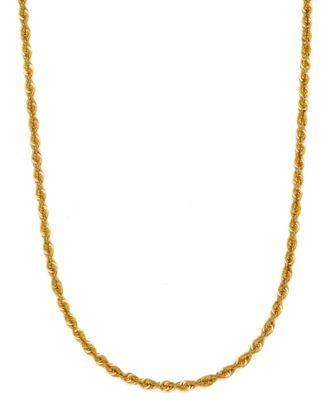 Цепочка-ожерелье Sparkle Rope Link 24" (3mm) в золоте 14k