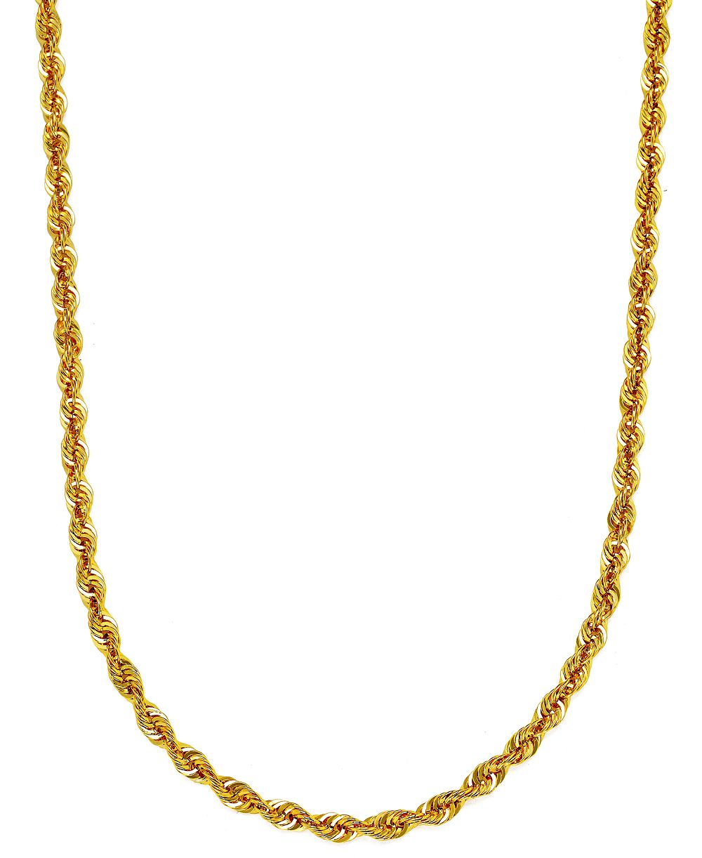 Цепочка-ожерелье Sparkle Rope Link 22" (3-5/8mm) из 14k Gold