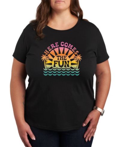 Hybrid Apparel Trendy Plus Size Summer Fun Graphic T-Shirt