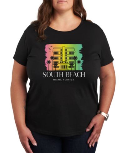 Hybrid Apparel Trendy Plus Size South Beach Graphic T-Shirt