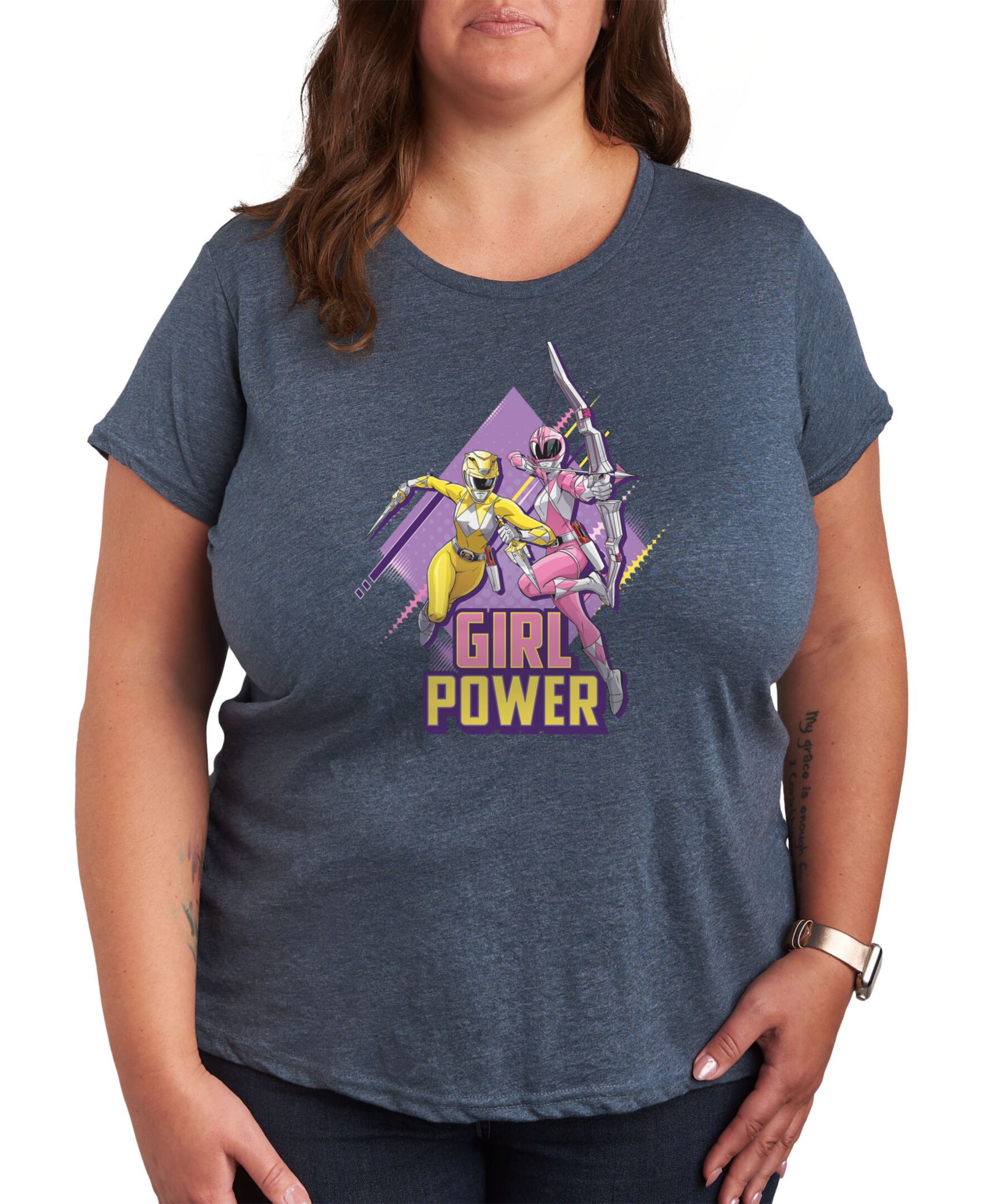 Hybrid Apparel Trendy Plus Size Girl Power Graphic T-shirt