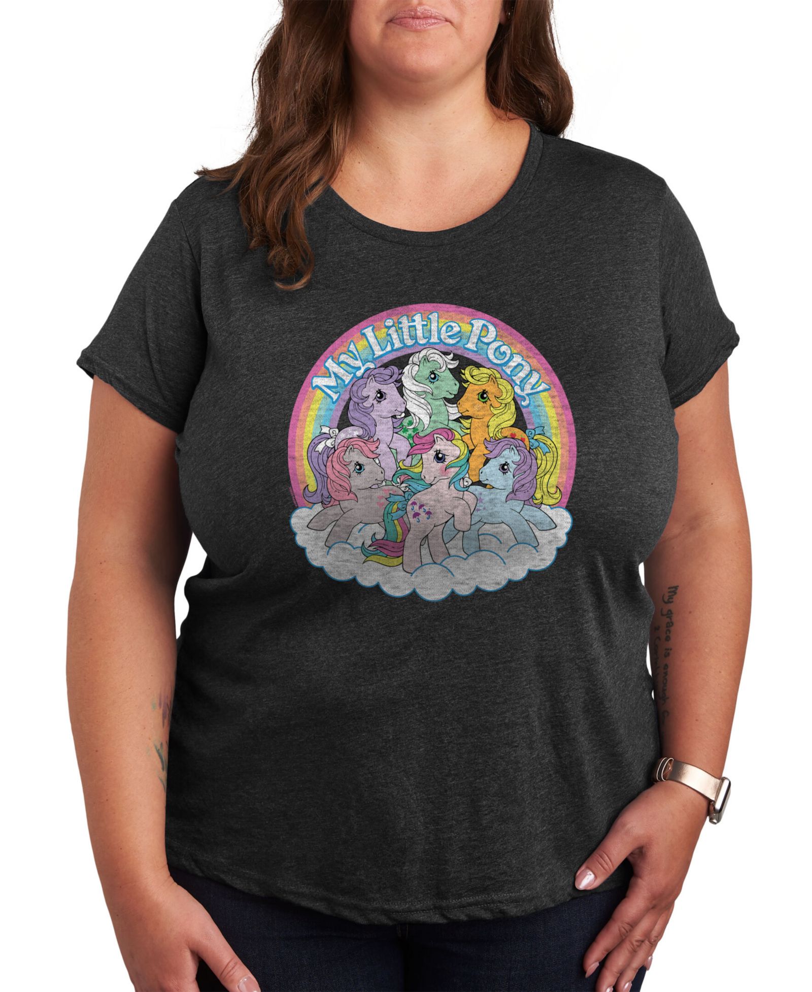 Hybrid Apparel Trendy Plus Size My Little Pony Graphic T-shirt