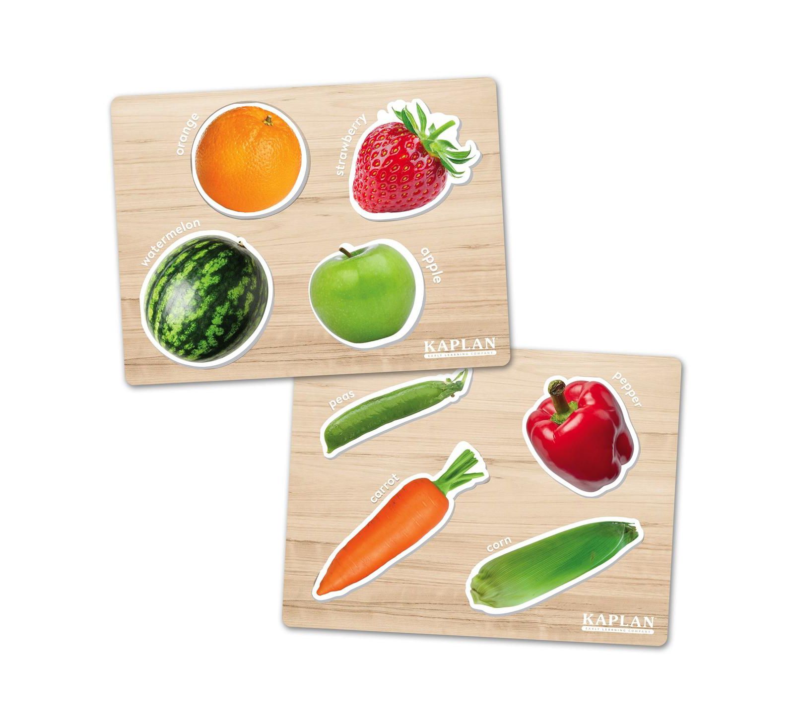 Набор пазлов Kaplan Early Learning Healthy Foods Inside and Out, 2 шт.