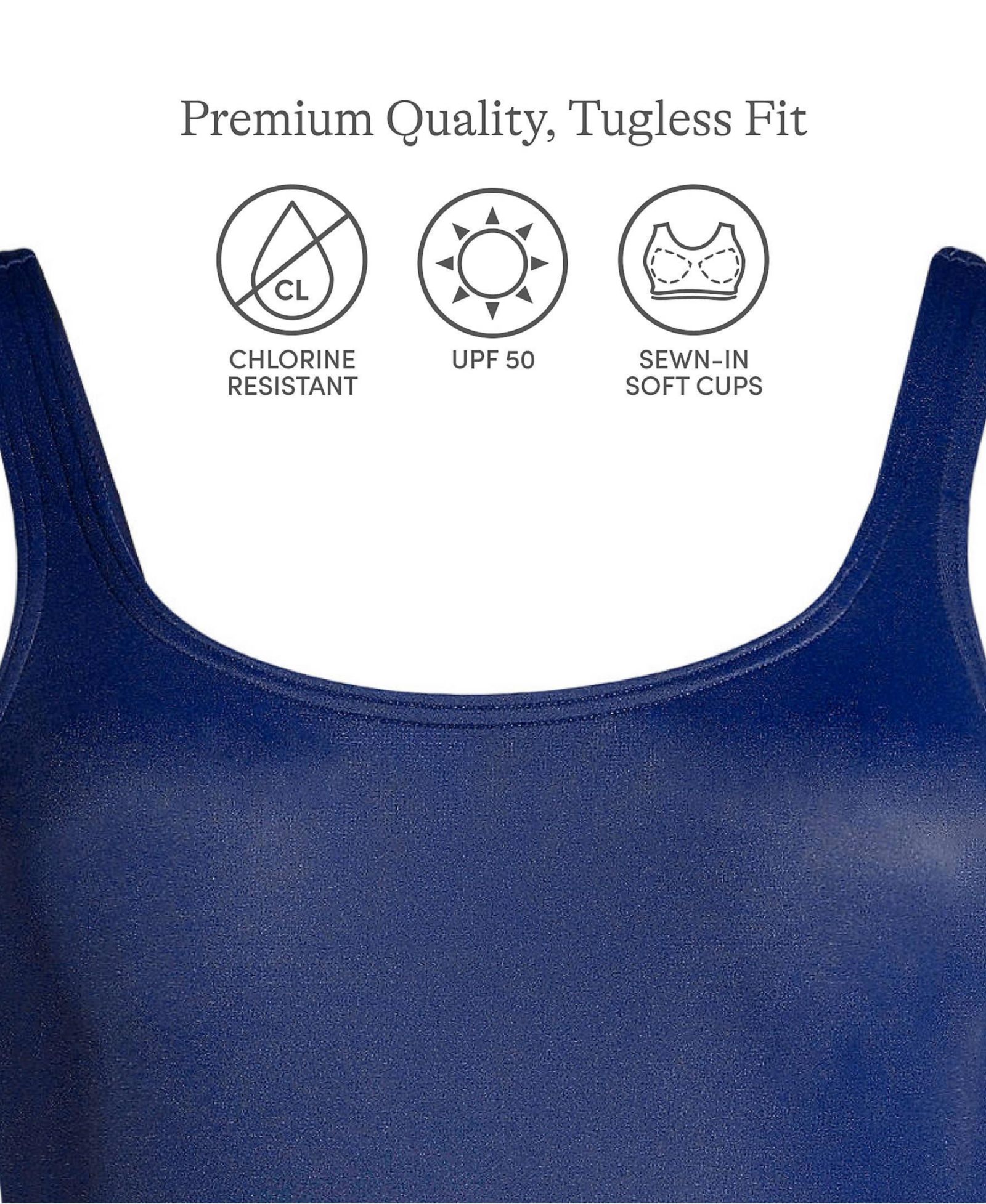 Lands' End Petite Chlorine Resistant Soft Cup Tugless Sporty One Piece Swimsuit