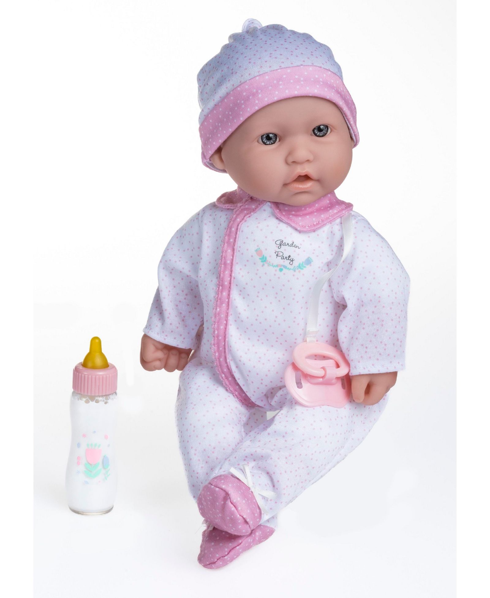 Набор куклы JC TOYS La Baby 14.3" Soft Body с соской и волшебной бутылочкой