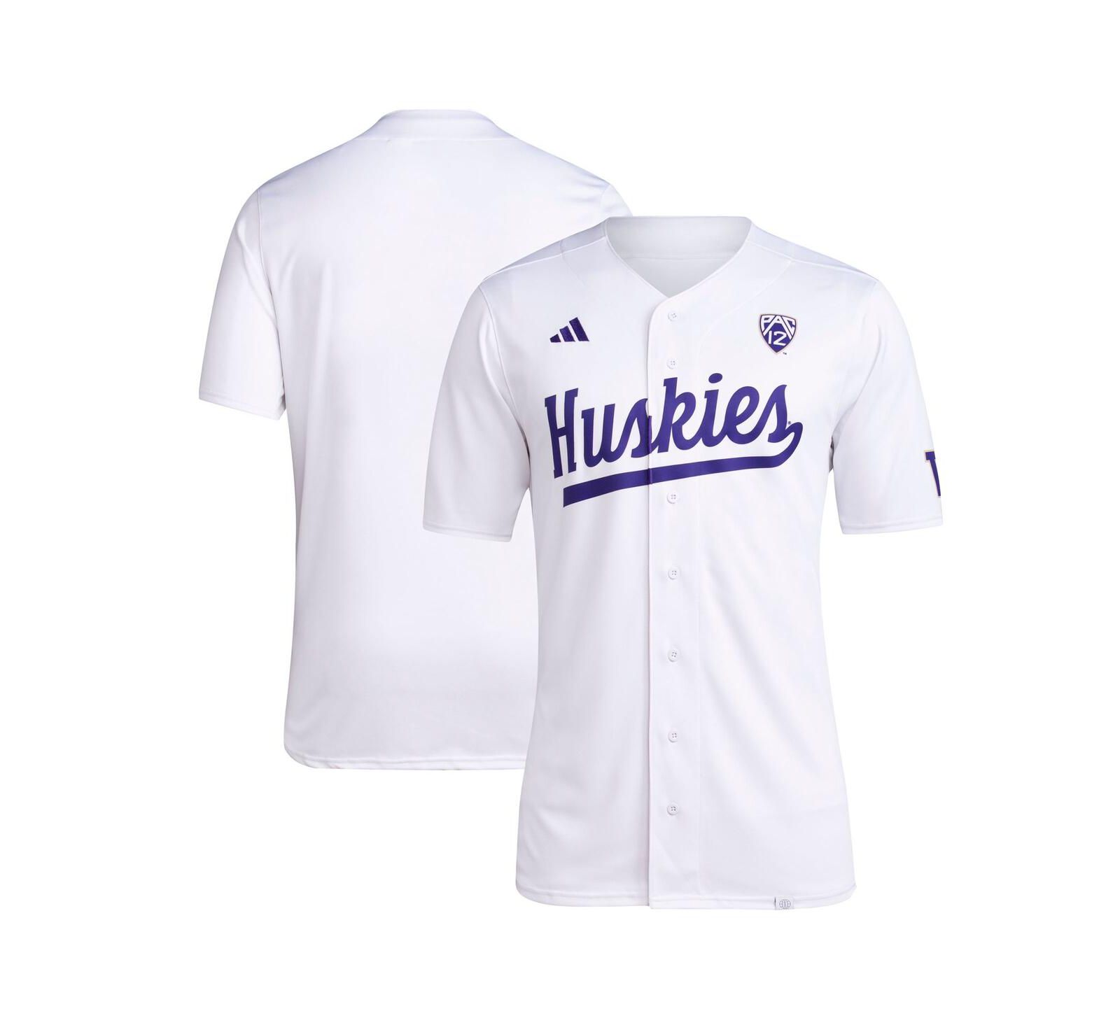 Мужская джерси adidas White Washington Huskies Team Baseball