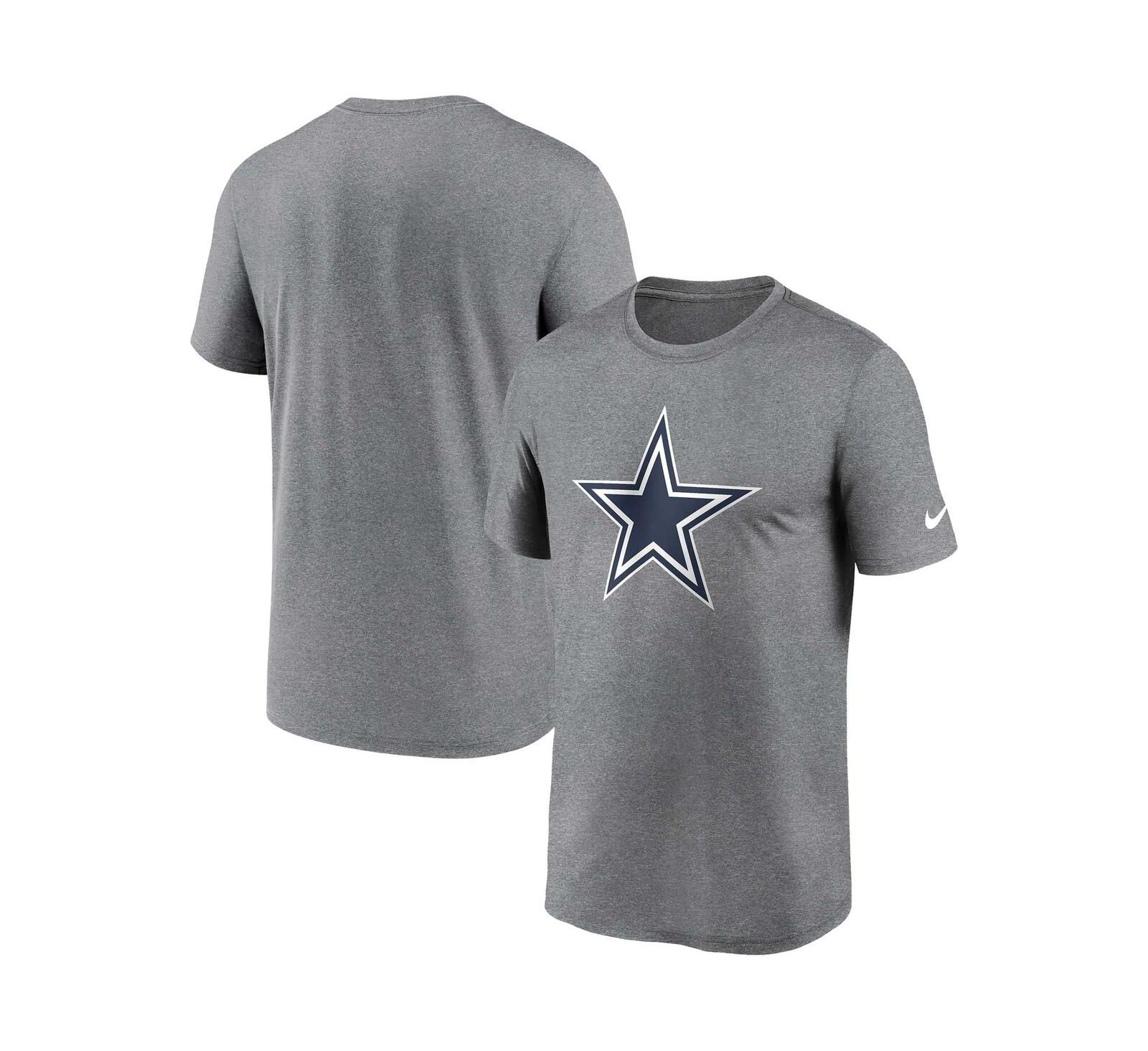 Men's Nike Heather Charcoal Dallas Cowboys Legend Logo Performance T-shirt