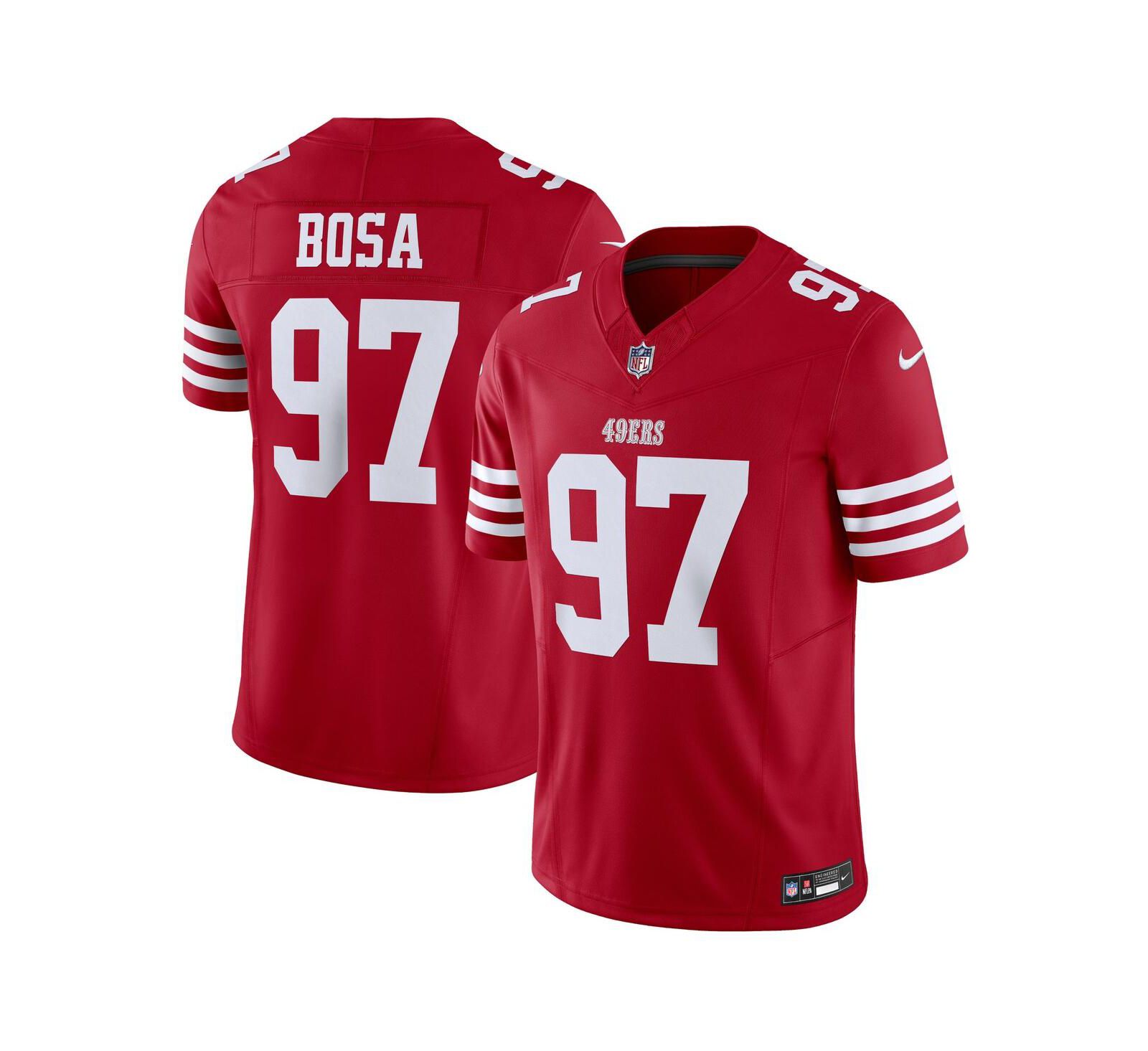 Джерси Nike Nick Bosa Scarlet San Francisco 49ers Vapor F.U.S.E. Limited
