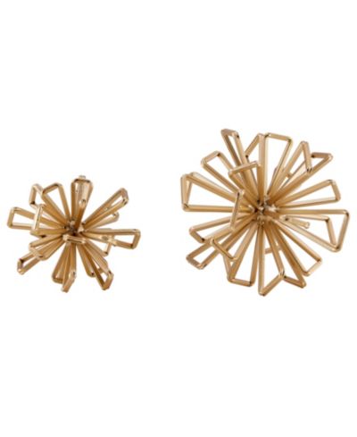 Danya B Geometric Gold Starburst Sculpture Set of 2
