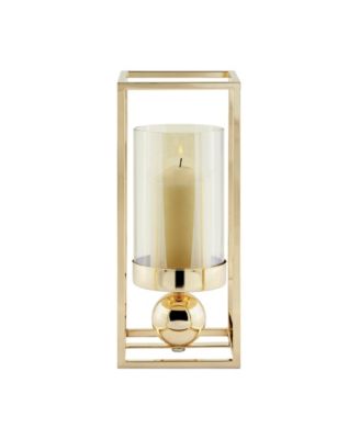 Danya B Luna Warm Tinted Glass Large Hurricane Candle Holder