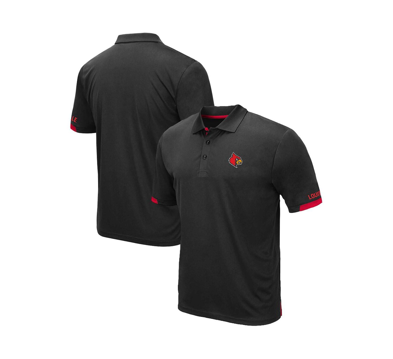 Мужская поло-рубашка Colosseum Black Louisville Cardinals Big and Tall