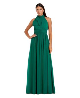 Вечернее платье Mac Duggal Women's A Line Chiffon Halter Neck