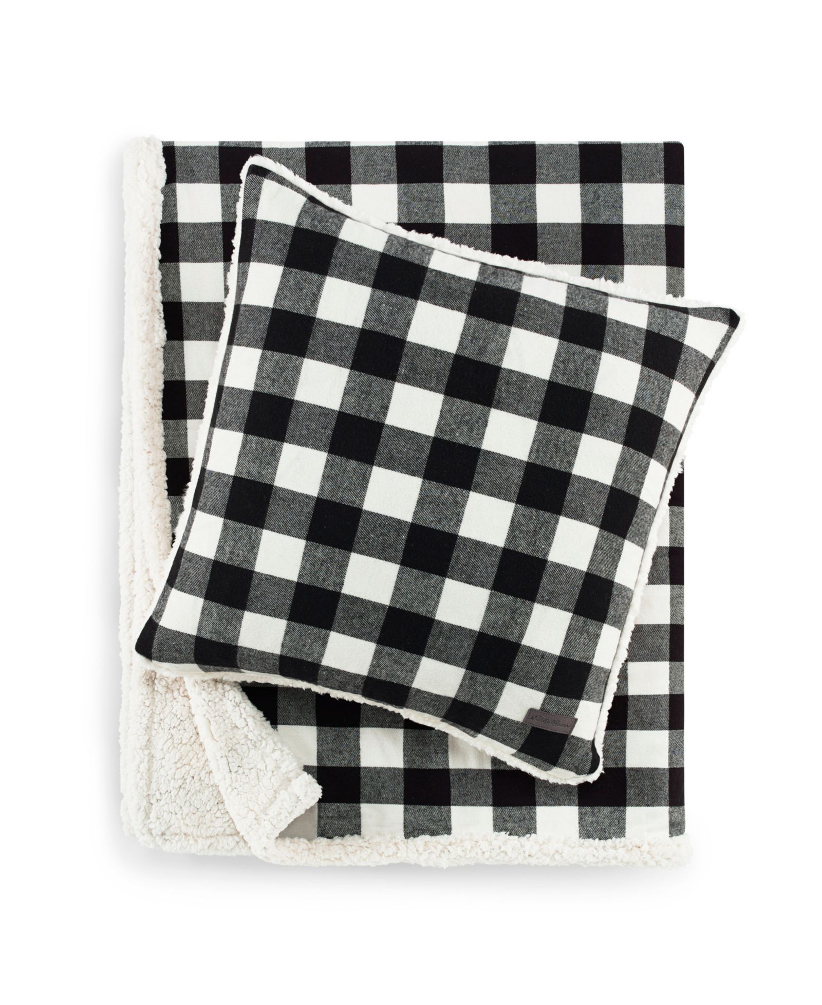 Набор Eddie Bauer Cabin Plaid Cotton Yarn Dyed Flannel Pillow and Throw Set