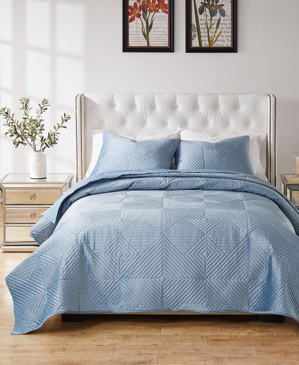 Greenland Home Fashions комплект из 3 предметов для одеяла Riviera Velvet, King/California King