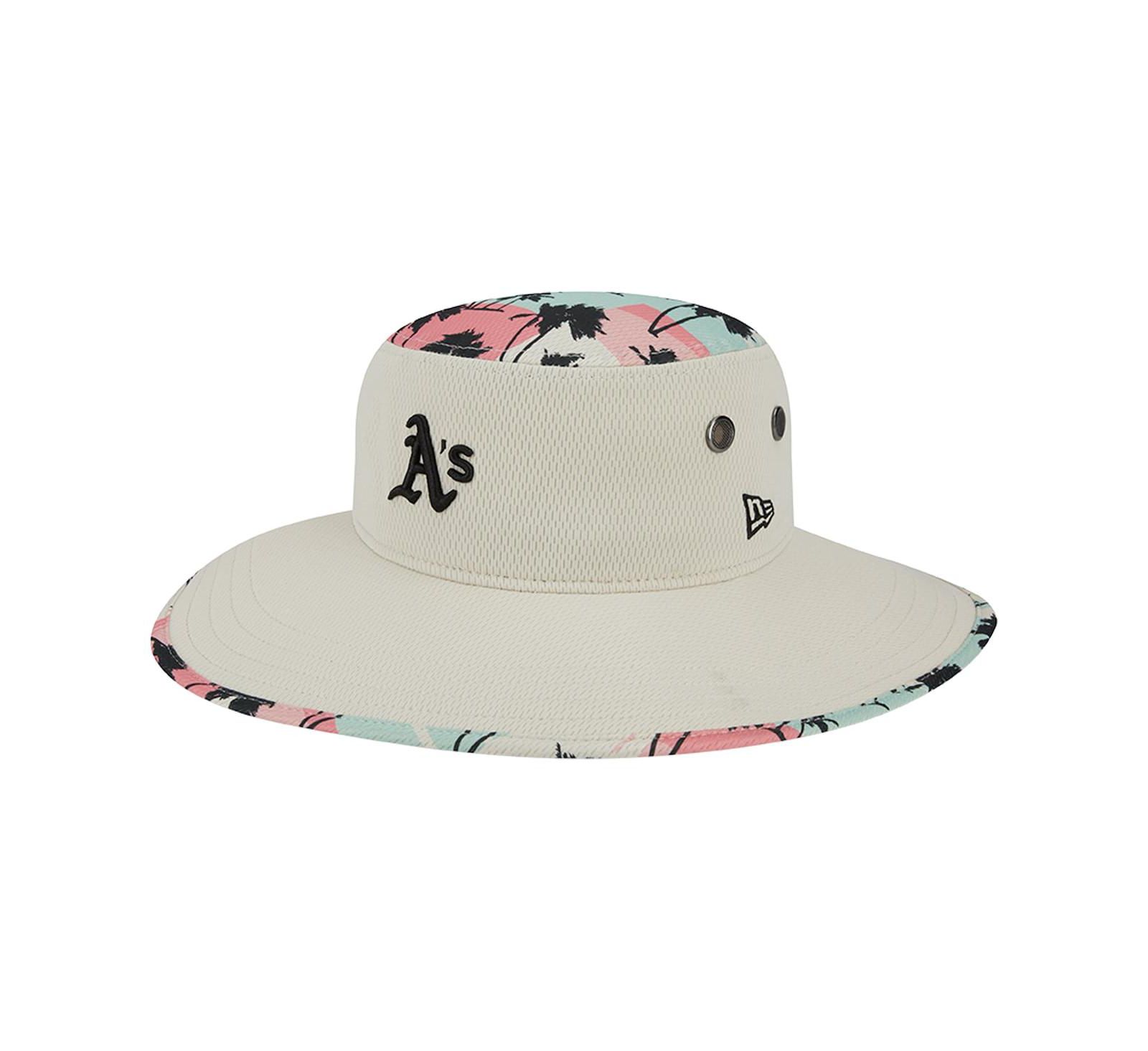 Мужская панама New Era Oakland Athletics Retro Beachin' в натуральных цветах