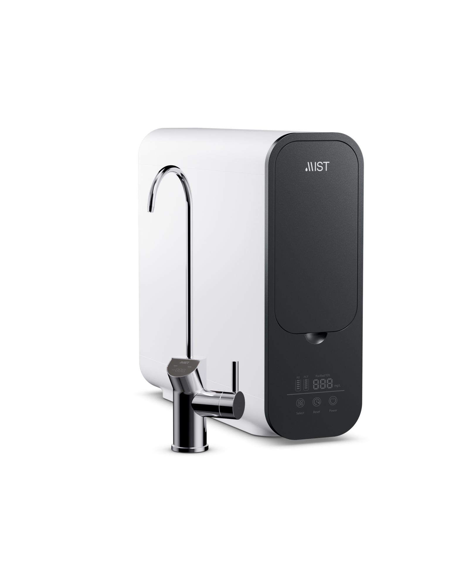 Mist Reverse Osmosis System Under Sink Compact Tankless, Reduces TDS, 600 GPD, Smart Faucet Real Time Visual Display