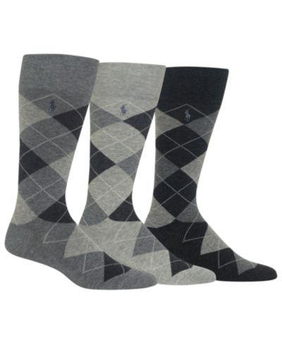 Polo Ralph Lauren Men's 3-Pack Argyle Dress Socks