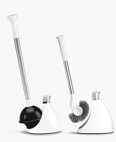 Simplehuman Toilet Plunger and Brush Set with Magnetic Caddy