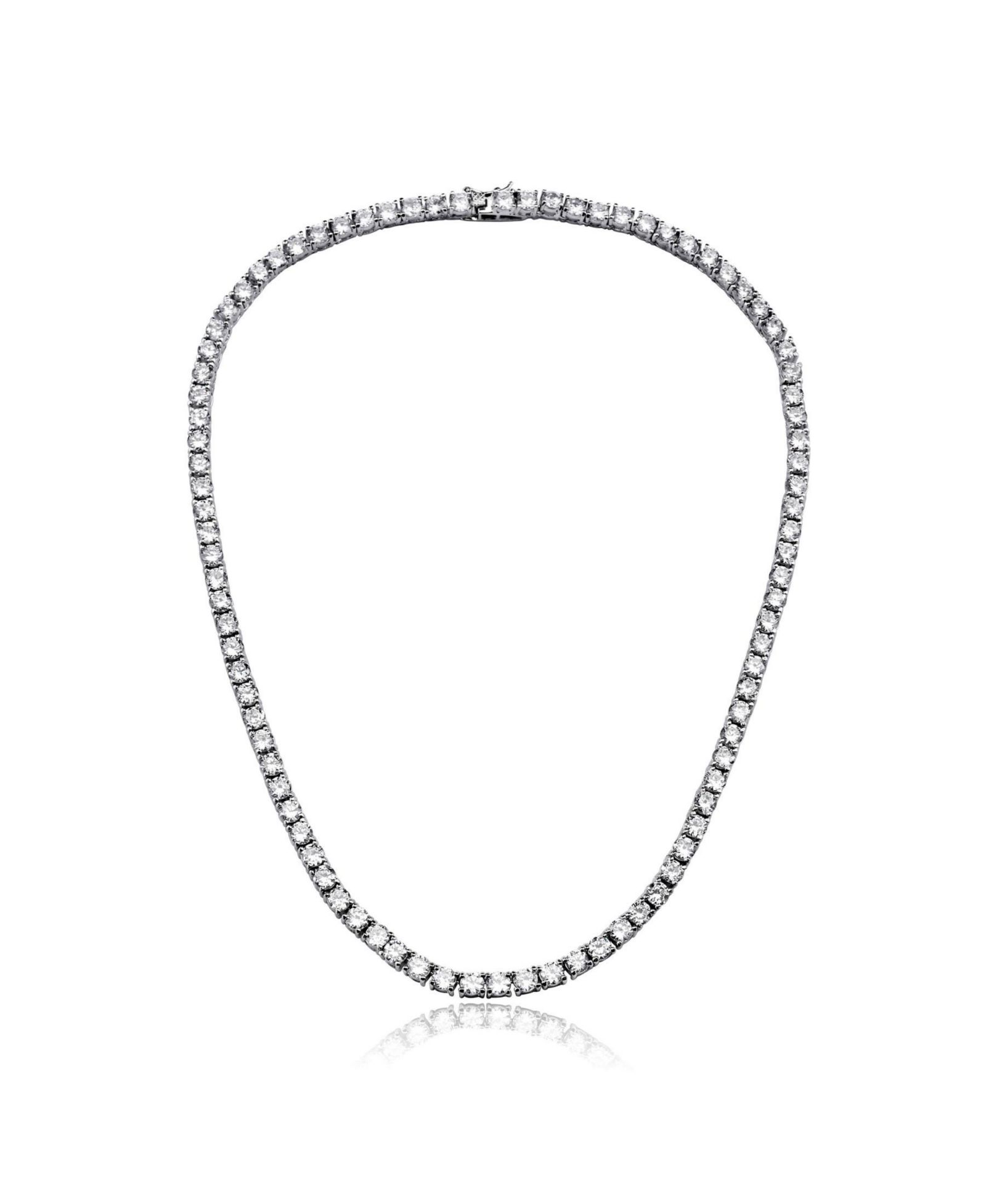 Rachel Glauber Dazzling Cubic Zirconia Tennis Necklace